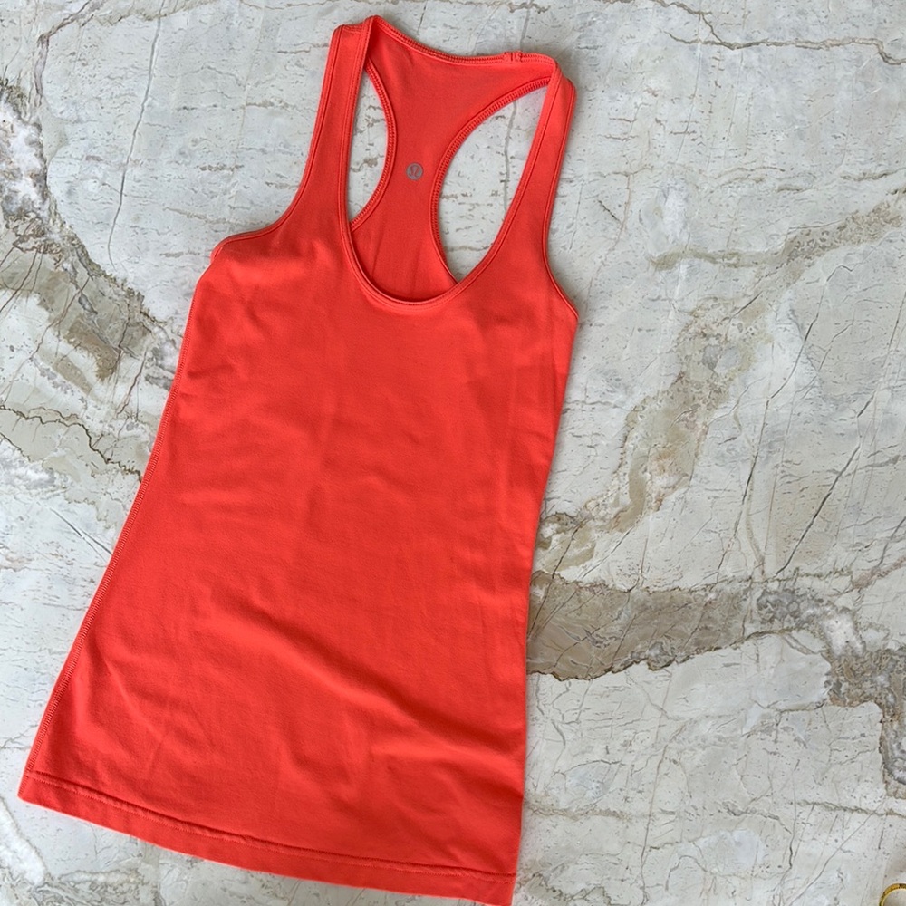 Lululemon Athletica Red Fitted Sleeveless Tank Top